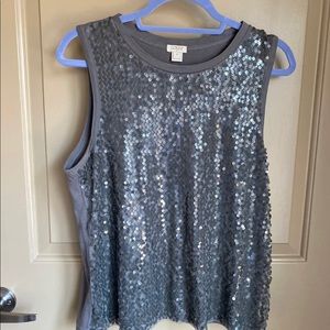 J. Crew sequin shirt